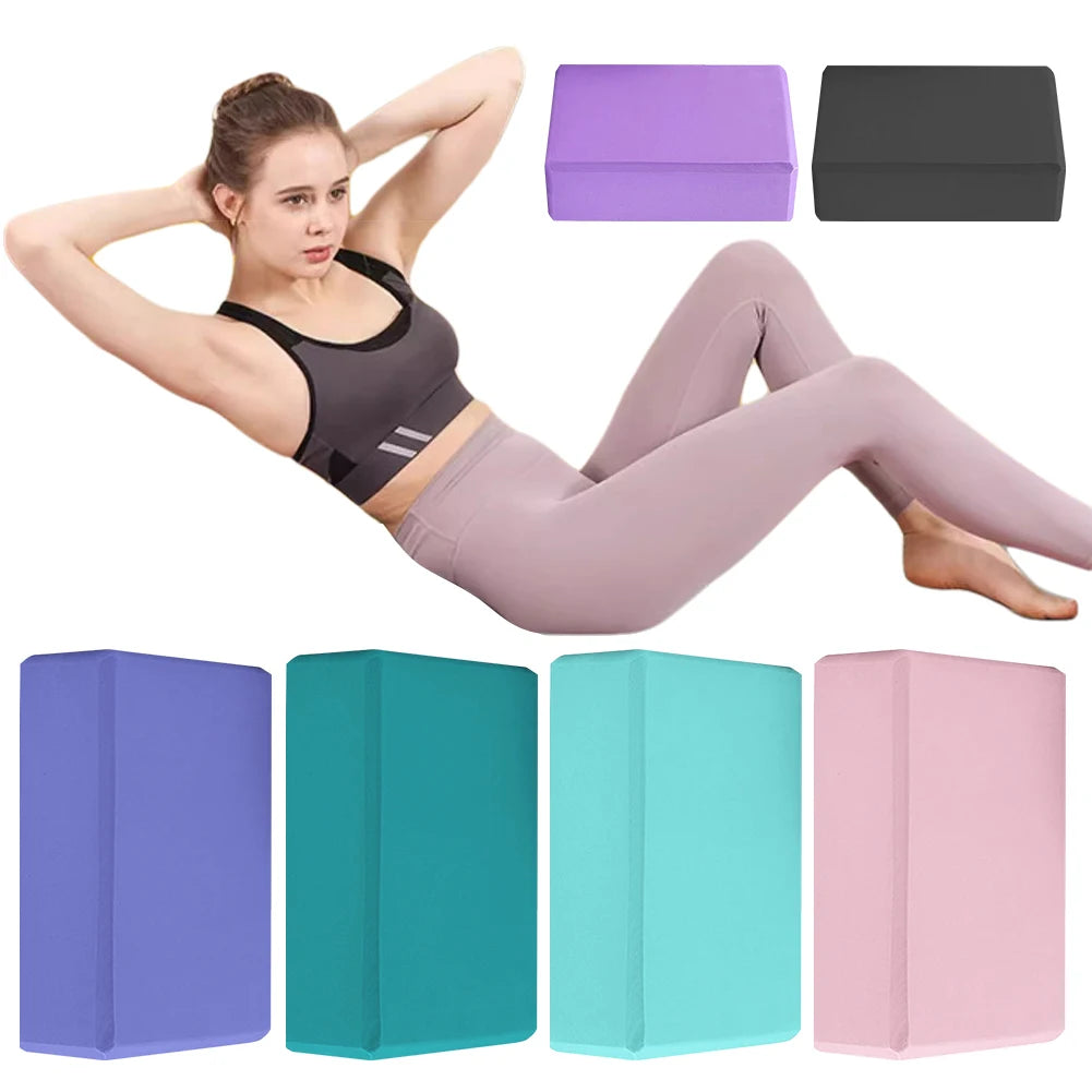 EVA Yoga Block Non-Slip Yoga Building Blocks Moisture-Proof High Density Yoga Blocks Body Shaping Yoga Blocks for Yoga Pilates