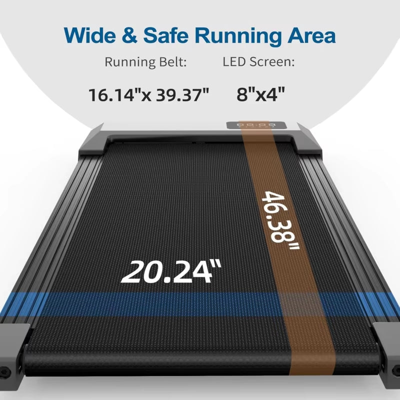 2024 Upgrade Walking Pad - Raceable Smart under Desk Treadmill with Rewards Program, Quick Setup, 2.5HP, App/Remote Control, LED